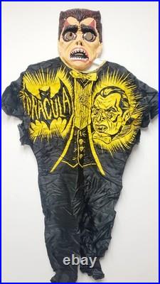 Vintage Ben Cooper DRACULA Mask Costume Box 1960s Original Halloween Vampire