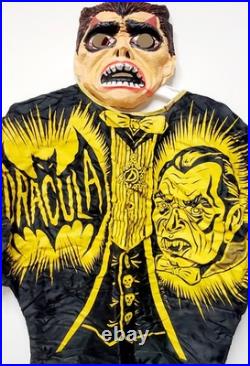 Vintage Ben Cooper DRACULA Mask Costume Box 1960s Original Halloween Vampire