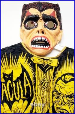 Vintage Ben Cooper DRACULA Mask Costume Box 1960s Original Halloween Vampire