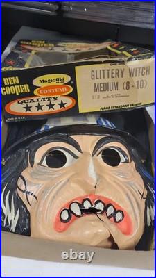 Vintage Ben Cooper GLITTERY WITCH Halloween Costume