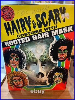 Vintage Ben Cooper Hairy & Scary Skull Costume & Mask withBox Complete