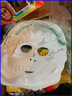 Vintage Ben Cooper Hairy & Scary Skull Costume & Mask withBox Complete