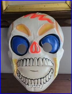 Vintage Ben Cooper Halloween Costume Boney Skeleton Glitter Glo Original Box