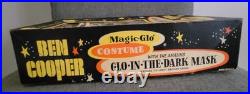 Vintage Ben Cooper Halloween Costume Boney Skeleton Glitter Glo Original Box