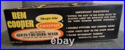 Vintage Ben Cooper Halloween Costume Boney Skeleton Glitter Glo Original Box