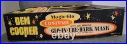 Vintage Ben Cooper Halloween Costume Boney Skeleton Glitter Glo Original Box