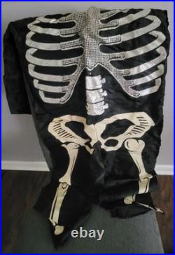 Vintage Ben Cooper Halloween Costume Boney Skeleton Glitter Glo Original Box