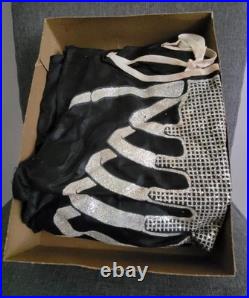 Vintage Ben Cooper Halloween Costume Boney Skeleton Glitter Glo Original Box