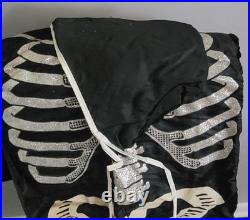 Vintage Ben Cooper Halloween Costume Boney Skeleton Glitter Glo Original Box