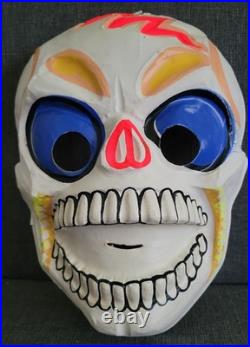 Vintage Ben Cooper Halloween Costume Boney Skeleton Glitter Glo Original Box