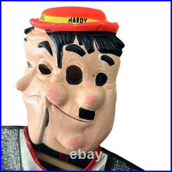 Vintage Ben Cooper Laurel Hardy Costume Child Double Face Mask 1966 Larry Harmon