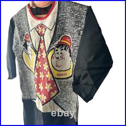 Vintage Ben Cooper Laurel Hardy Costume Child Double Face Mask 1966 Larry Harmon