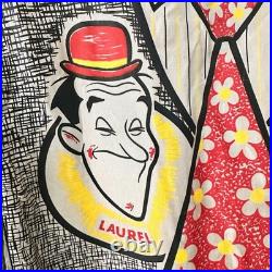 Vintage Ben Cooper Laurel Hardy Costume Child Double Face Mask 1966 Larry Harmon
