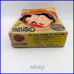 Vintage Ben Cooper Laurel Hardy Costume Child Double Face Mask 1966 Larry Harmon