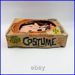 Vintage Ben Cooper Laurel Hardy Costume Child Double Face Mask 1966 Larry Harmon