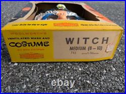 Vintage Ben Cooper MASK Witch Childless Cat Lady Color Brite W BOX