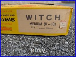 Vintage Ben Cooper MASK Witch Childless Cat Lady Color Brite W BOX