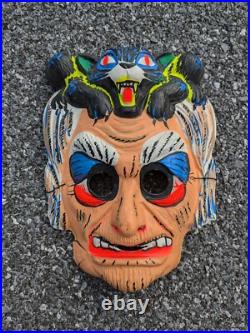 Vintage Ben Cooper MASK Witch Childless Cat Lady Color Brite W BOX