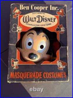 Vintage Ben Cooper Mickey Mouse Costume w Mask Box Disney Halloween 60s