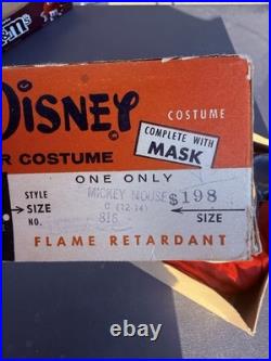 Vintage Ben Cooper Mickey Mouse Costume w Mask Box Disney Halloween 60s