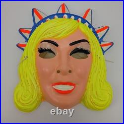 Vintage Ben Cooper Miss Liberty Woolworths Halloween Mask Rare In Box