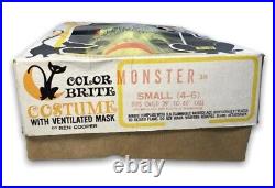 Vintage Ben Cooper Monster Frankenstein Mask & Costume Halloween & Original Box