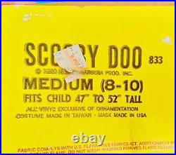 Vintage Ben Cooper Scooby Doo Halloween Costume & Mask Hanna Barbera Med 8-10 S2