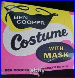 Vintage Ben Cooper Skull Skeleton Costume 1960's Halloween Costume UNUSED