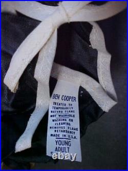 Vintage Ben Cooper Skull Skeleton Costume 1960's Halloween Costume UNUSED