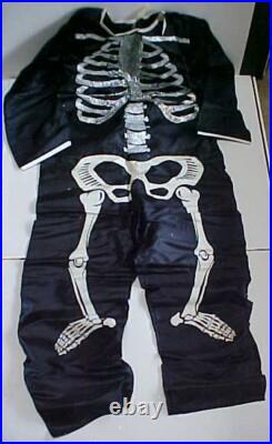 Vintage Ben Cooper Skull Skeleton Costume 1960's Halloween Costume UNUSED