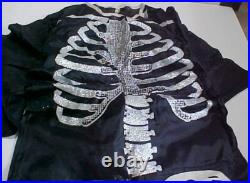 Vintage Ben Cooper Skull Skeleton Costume 1960's Halloween Costume UNUSED