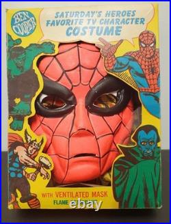 Vintage Ben Cooper Spider-Man Mask Costume Box 1960s Original Halloween Marvel