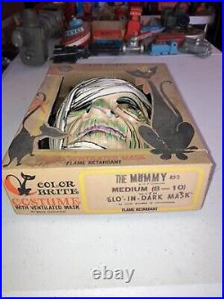 Vintage Ben Cooper The Mummy Universal Pictures Halloween Costume 1965 In Box Vintage Ben Cooper The Mummy Universal Pictures Halloween Costume 1965 In Box