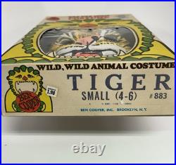 Vintage Ben Cooper Tiger Wild, Wild Animal Halloween Costume Complete With Box