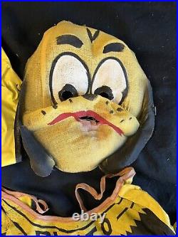 Vintage Ben Cooper Walt Disney Pluto Costume Complete With Mask + Original Box