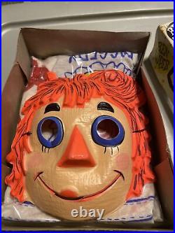 Vintage Child's Ben Cooper Costume And Mask Halloween RAGGEDY ANN 1973 Large