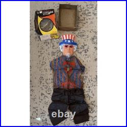 Vintage Collegeville Costume Uncle Sam Halloween Mask And Outfit USA Read