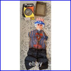 Vintage Collegeville Costume Uncle Sam Halloween Mask And Outfit USA Read