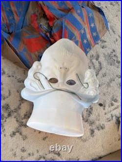 Vintage Collegeville Costume Uncle Sam Halloween Mask And Outfit USA Read
