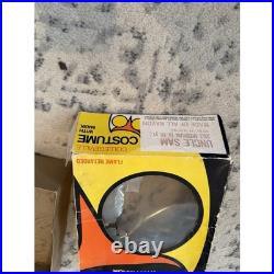 Vintage Collegeville Costume Uncle Sam Halloween Mask And Outfit USA Read