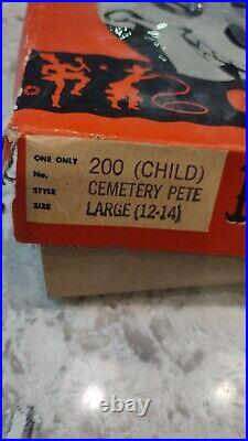 Vintage Collegeville Costumes Cemetery Pete Skeleton Costume Large 12-14