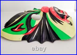 Vintage Collegeville DRACULA VAMPIRE BAT Mask 1961 1960s Rare Halloween Costume