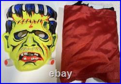 Vintage Collegeville Frankenstein The Brute Kids Halloween Costume Mask