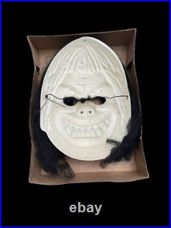 Vintage Collegeville Hairy Gorilla Halloween Costume Mask Wig Boxed 1960s