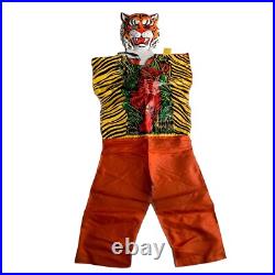 Vintage Collegeville Halloween Costume and Mask Tiger Medium (8-10) 1970's