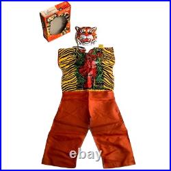 Vintage Collegeville Halloween Costume and Mask Tiger Medium (8-10) 1970's