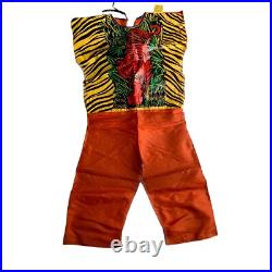 Vintage Collegeville Halloween Costume and Mask Tiger Medium (8-10) 1970's