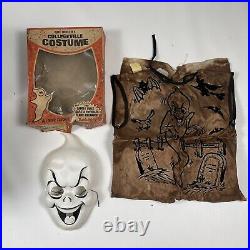 Vintage Collegeville Halloween Ghost Costume and Mask RARE
