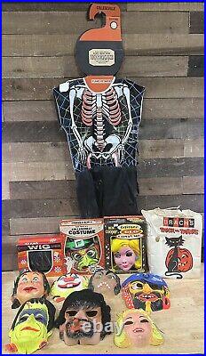 Vintage Collegeville Halloween Mask Costume Collection With Hanger Vintage Collegeville Halloween Mask Costume Collection With Hanger