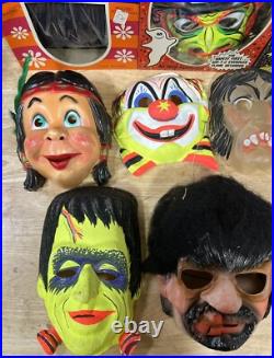 Vintage Collegeville Halloween Mask Costume Collection With Hanger